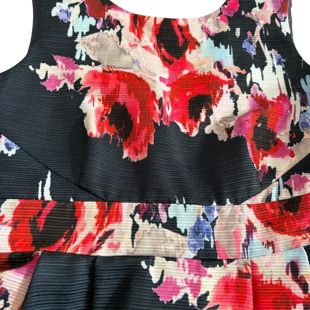 Kate Spade Hazy Floral Fit & Flare Open Back Dress Ink Multi - Size: 12